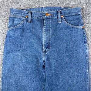 Vintage Wrangler Jeans Mens 32x36 Blue 13MWZ Cowboy Cut Denim Made in USA 90s